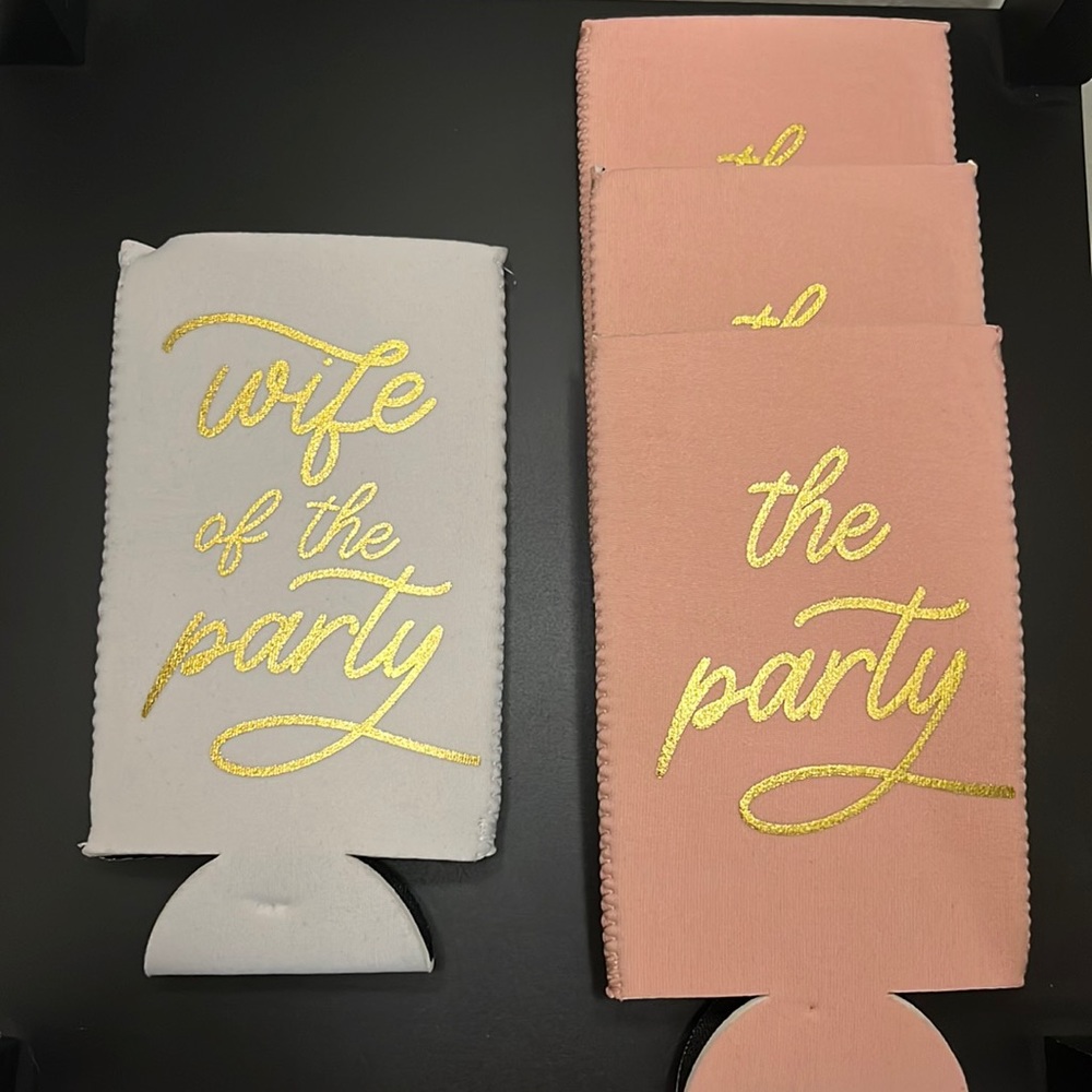 Bride and Bridesmaid Coozies